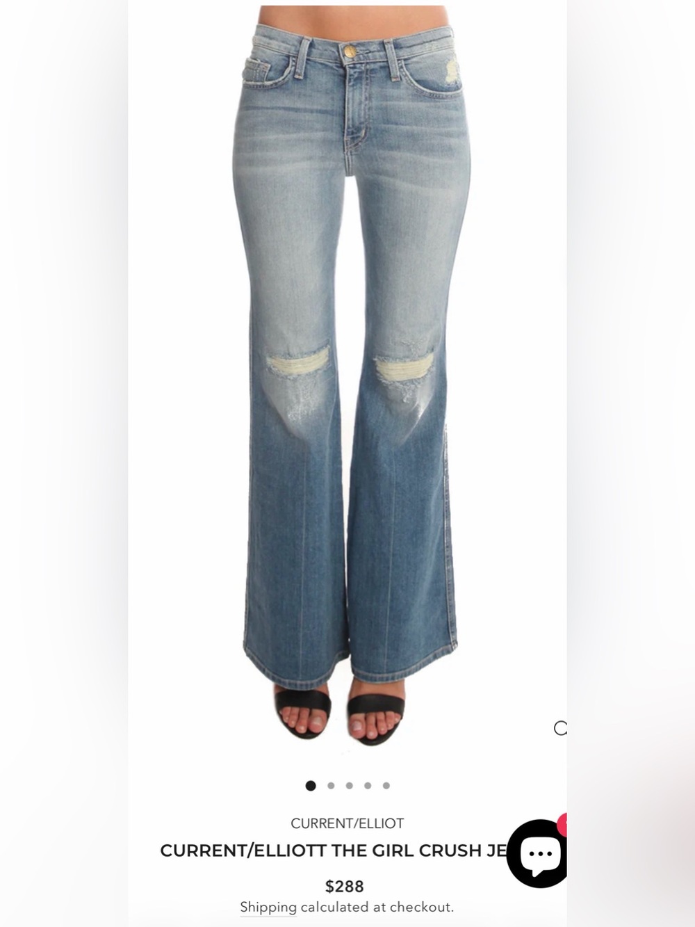 Rare Current/Elliott The Girl Crush Jeans High Rise 70s Flare Denim [Size 25]